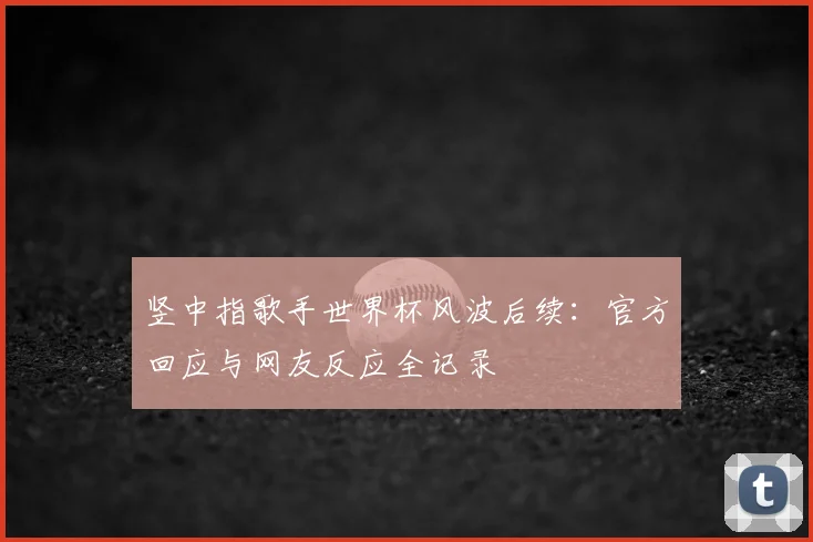 竖中指歌手世界杯风波后续：官方回应与网友反应全记录